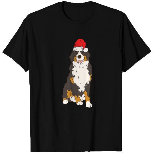 Santa Bernese Mountain Dog Winter Christmas Dog Mom Holiday T-Shirts