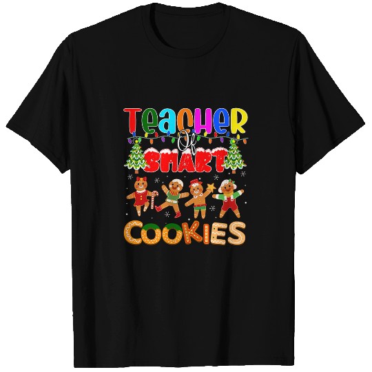 Christmas Teacher Of Smart Cookies Funny Cute Gingerbread T-Shirts