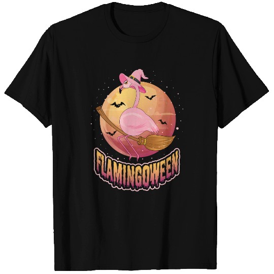 Pink Flamingo Flamingoween Halloween 2 Flamingos T-Shirts