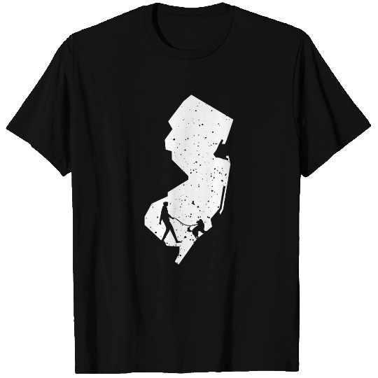 Australian Shepherd Walking New Jersey Dog Lover T-Shirts
