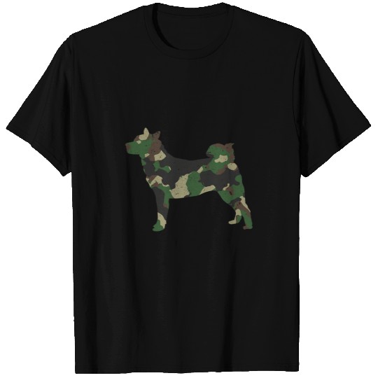 Akita dog pet owner lover camouflage T-Shirts