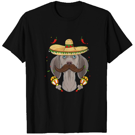 Sombrero Dog I Cinco De Mayo Weimaraner T-Shirts