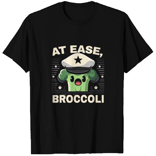 At Ease Broccoli Funny Graphic Tees 1 T-Shirts
