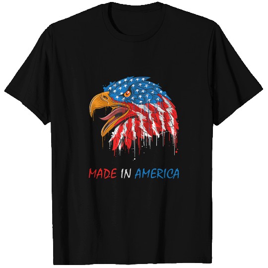 American Flag Patriotic Eagle Made In America T-Shirts