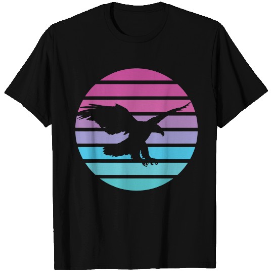 Eagle Retro Sun American Bald eagle USA T-Shirts