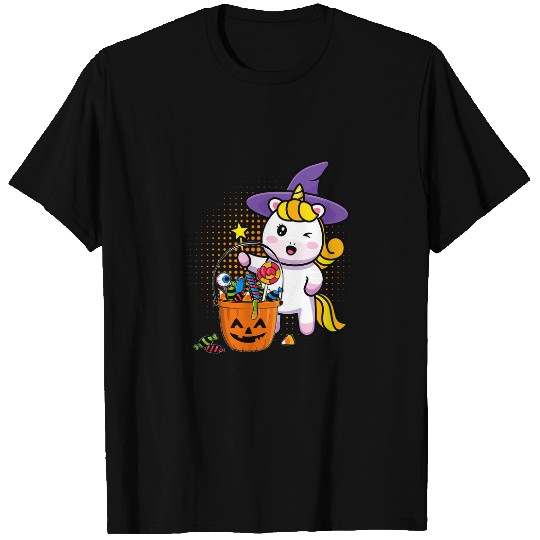 candy corn Unicorns witch trick or treat pumpkin halloween T-Shirts