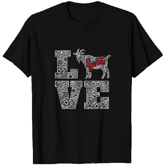 Goats Lover I Love Goats 2Farm Animals Mandala for Goats Lovers T-Shirts