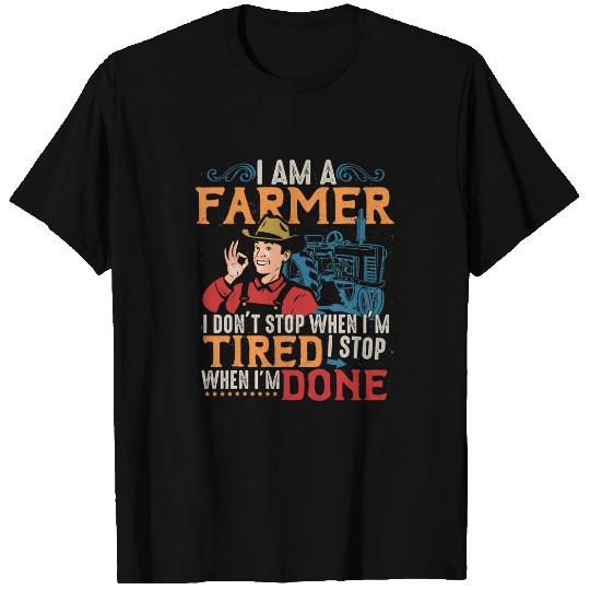 Tractor driving Im A Farmer Tractor Country Funny Farming Tractor T-Shirts