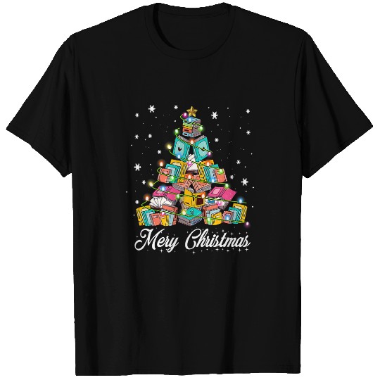 Funny Book Christmas Tree Teachers Bookworm Librarian xmass 9 T-Shirts