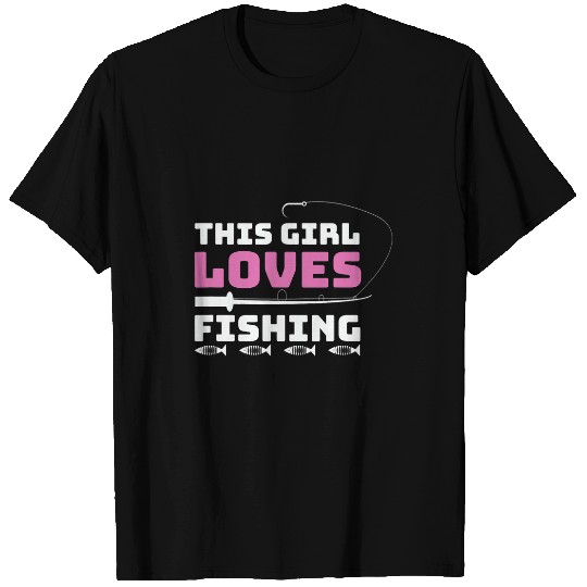 Fishing Mens Fathers Day This Girl Loves Fishing Rod Fisher T-Shirts