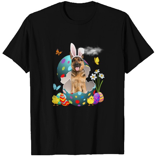 GSD Easter Eggs German Shepherd Bunny Dog Gifts Dog Dad Dog Mom German Shepherd Dog Dog T-Shirts