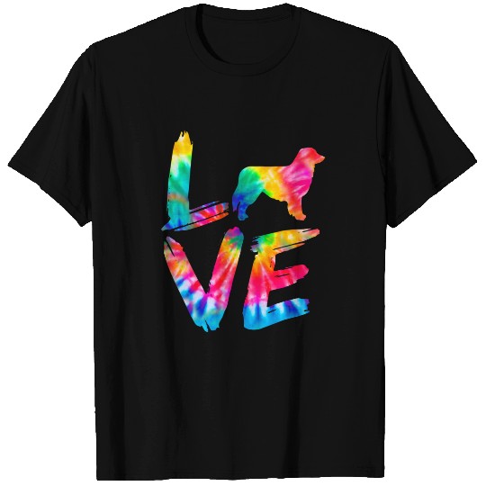 Australian Shepherd Tie Dye Love Dog Mom Dad T-Shirts