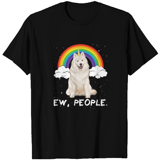 Rainbow Samoyed Ew People Unicorns Dog 109 T-Shirts