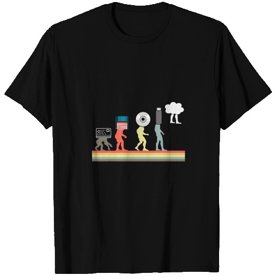 Evolution Cloud Coding Programming Programmer Computer Retro T-Shirts