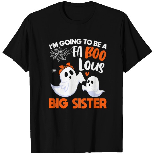Boo Faboolous Big Sister Family Halloween Costume Women Girl T-Shirts