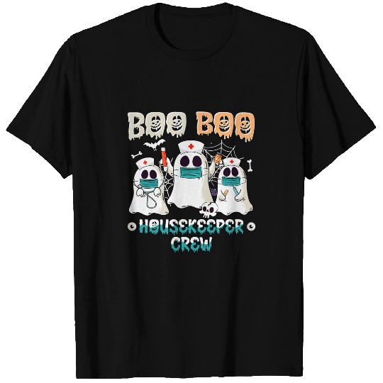 Boo Boo Crew Funny Housekeeper Halloween Costume T-Shirts