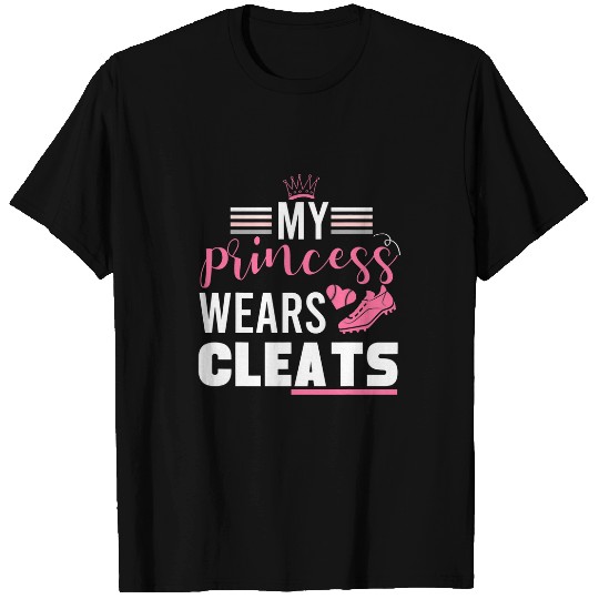 Sport Baseball softball dad mom baseball player my princess wears 1 T-Shirts