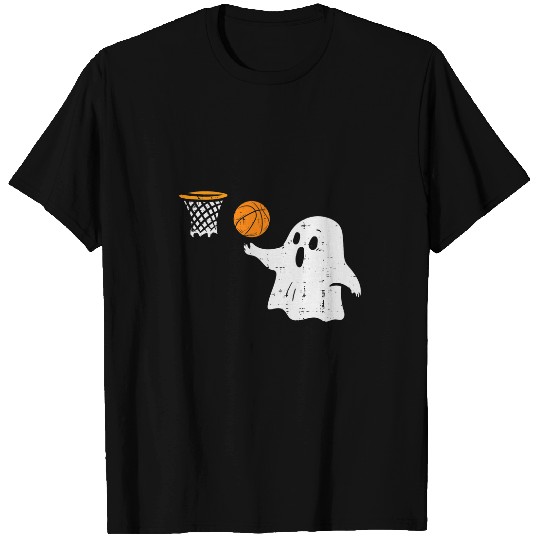 Funny Basketball ghosts Playing Basketball Halloween Costume Sports Men Boys T-Shirts