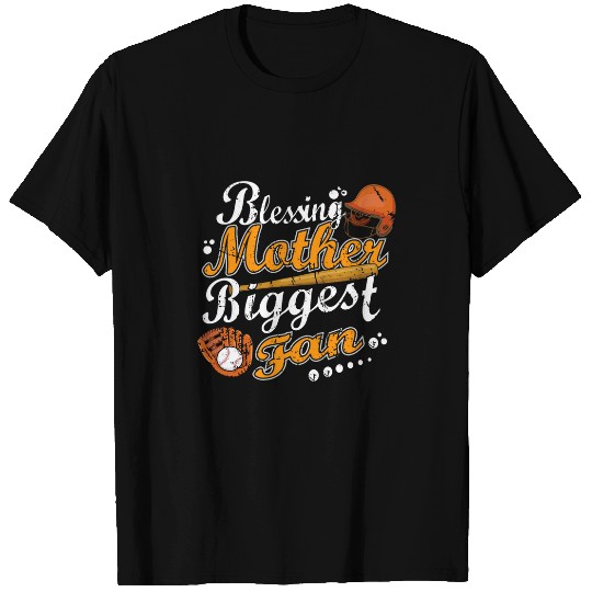 Sport Baseball Cute Baseball Mama Messy Bun Softball Mom Funny Mothers Day T-Shirts
