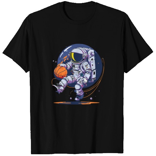 Funny Basketball Astronauts Space Traveller on Distant Planet with T-Shirts