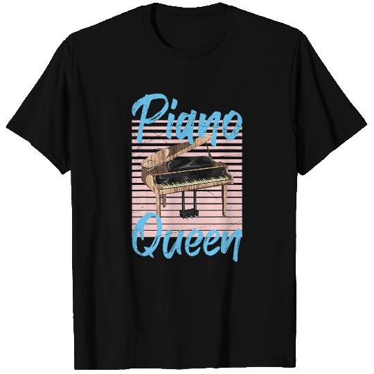 Funny Piano Music Pianist Girls Women Orchestra Classical Music Piano Queen T-Shirts