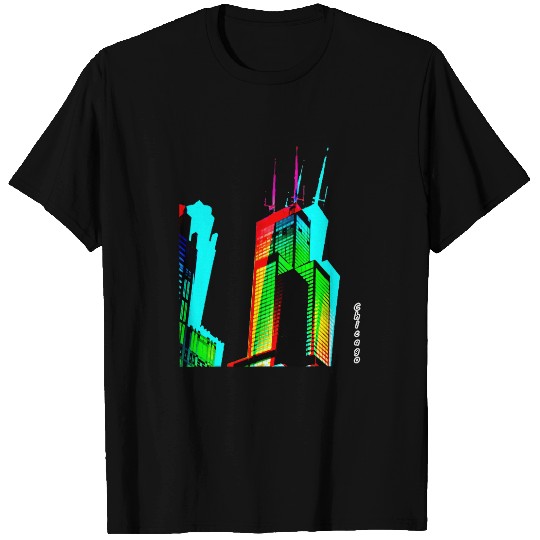 Chicago Willis Tower Sears Tower Color Prism T-Shirts