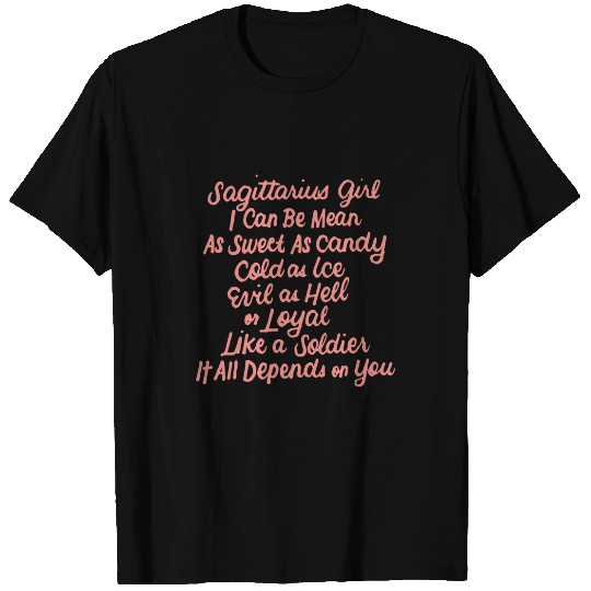Birthday Gift Sagittarius Girl Zodiac Gift for Women T-Shirts