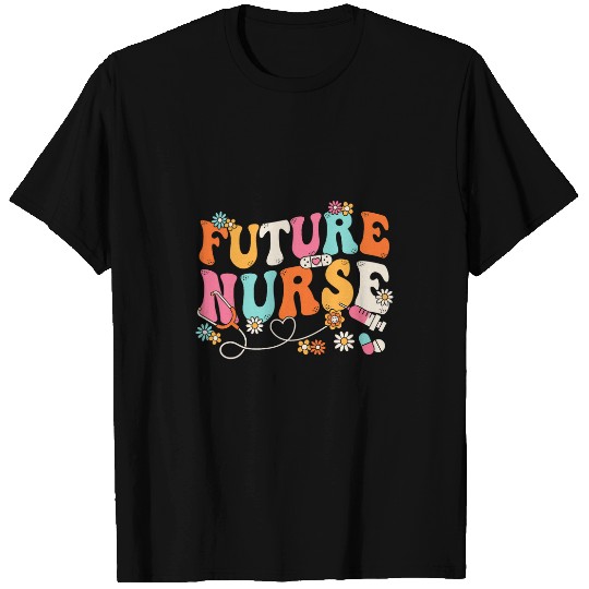 Groovy Future nurses Week Nursing School Student Stethoscope T-Shirts