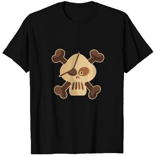 Funny Skull and Crossbones Pirate Graphic T-Shirts