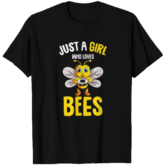 Bee Just A Girl Who Loves Bees Kids Girls T-Shirts
