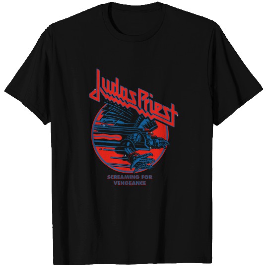 Judas Priest Screaming For Vengeance Blue Eagle T-Shirts