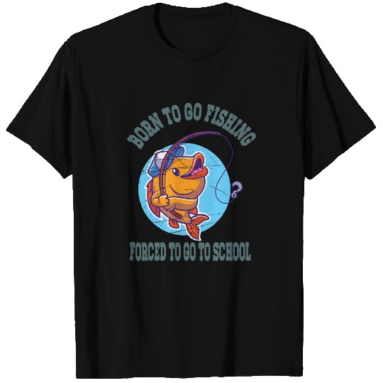 Fishing Funny Born To Go Fishing Bass Fish Boys Kids Fisher T-Shirts