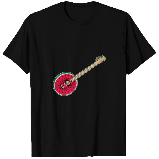 Funny Ukulele Band Watermelon Ukulele Player Melon T-Shirts