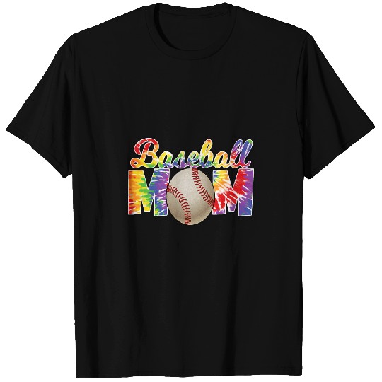 Sport Baseball Womens Baseball Mom TieDye Softball Mom Mothers Day Women T-Shirts