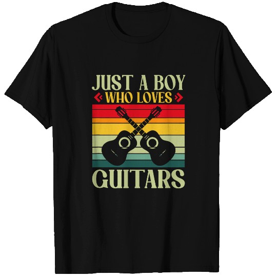 Funny Guitar Just a Boy who loves Guitars Instrument Bass Musician Pick 21 T-Shirts