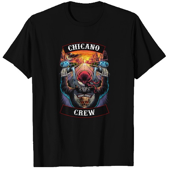 Chicano Crew Motorcycle Biker Skull T-Shirts