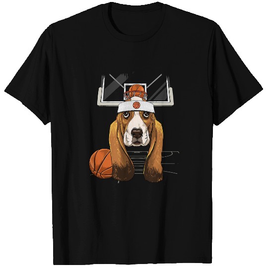 Funny Basketball Basset Hound Basketball Dog Lovers Basketball Player 401 T-Shirts