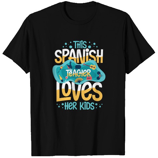 Spanish Teacher Spain Flag Language Lesson Student T-Shirts