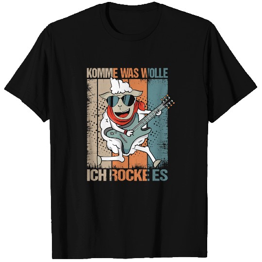 Funny Guitar Sheep Lamb Guitar playing rocker sheep come was wool saying 48 Ewe Sheeps T-Shirts