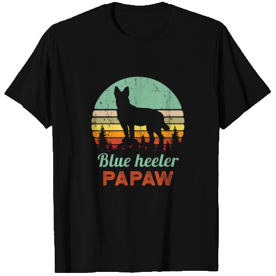 Australian Cattle Pet Retro Blue Heeler Papaw 1970s Australian Cattle Dog Grandpa T-Shirts