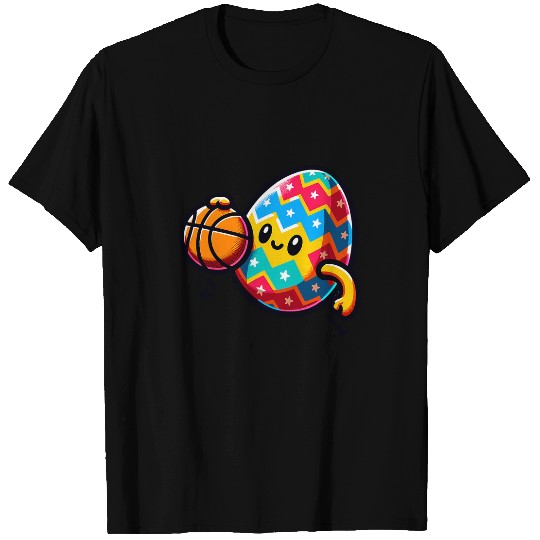 Sport Basketball Easter Egg Playing Basketball Sports Boys Men Kids Toddler 2 T-Shirts