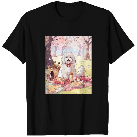 Havanese Pet Cherry Blossom Funny Dog Picnic T-Shirts