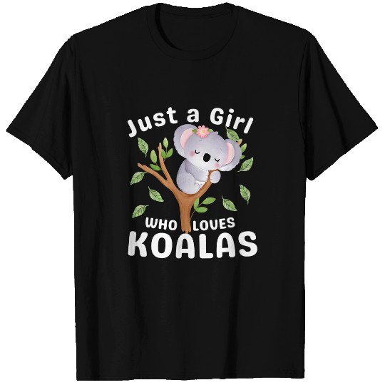 Funny Bear Just A Girl Who Loves Koala Bear Dad Mom Boy Birthday Gifts1 Cute Bears T-Shirts