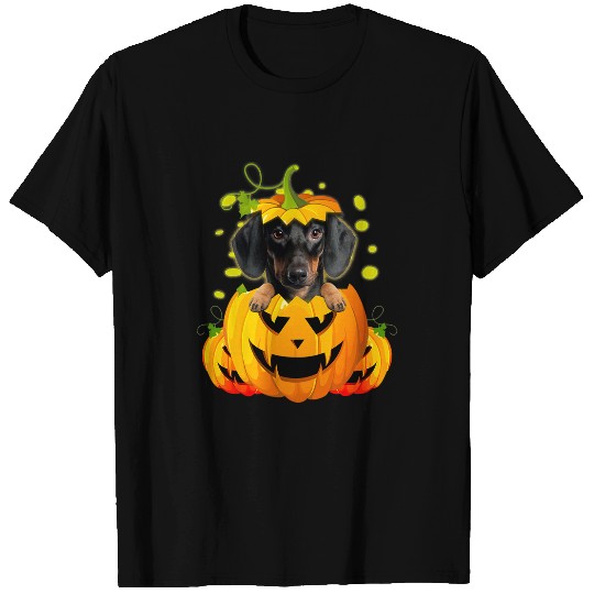 Dachshund Pet Pumpkin Squad Halloween Funny Dog Lover 103 T-Shirts