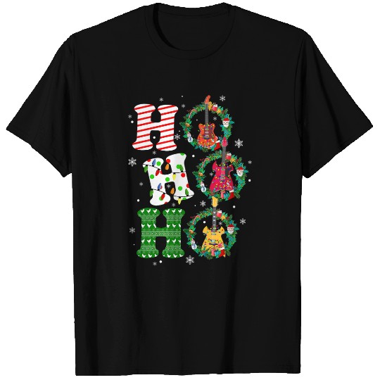 Funny Guitar Ho Ho Ho Guitarist xmass Guitar Lover xmass Gift Guitarist T-Shirts