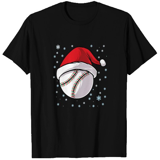 Sport Baseball Christmas Santa Xmas T-Shirts