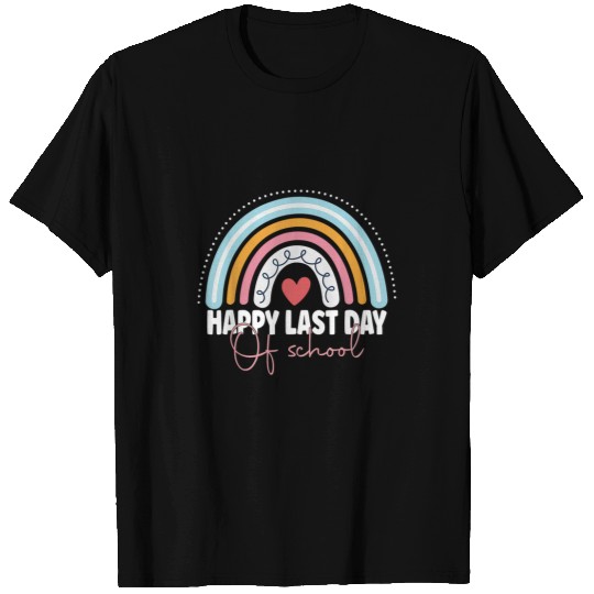 Happy Last Day of School Teacher Student Graduation Rainbow 36 T-Shirts