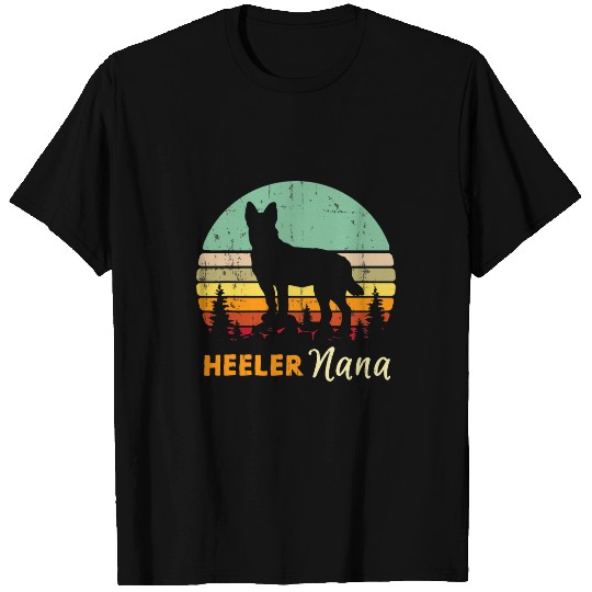 Australian Cattle Pet Retro Red Blue Heeler Nana Gift Australian Cattle Dog Lover T-Shirts