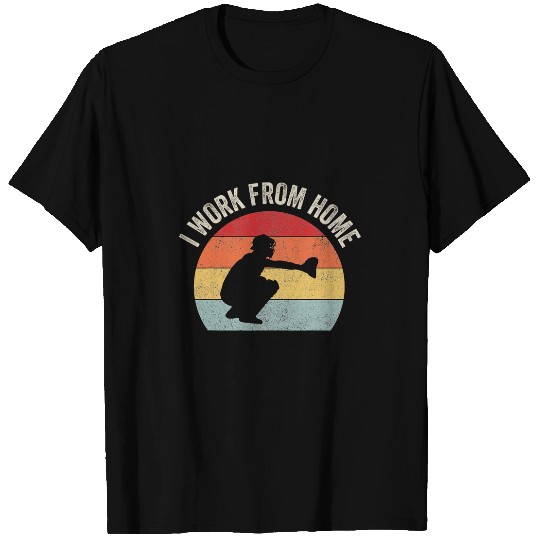 Sport Baseball Funny Baseball Catcher I Work From homes Softball T-Shirts