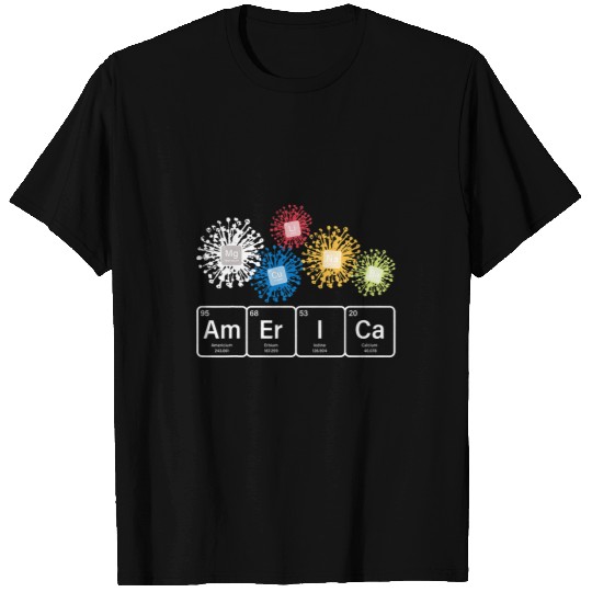 America Periodic Table Chemistry Science Teacher 4th Of July T-Shirts